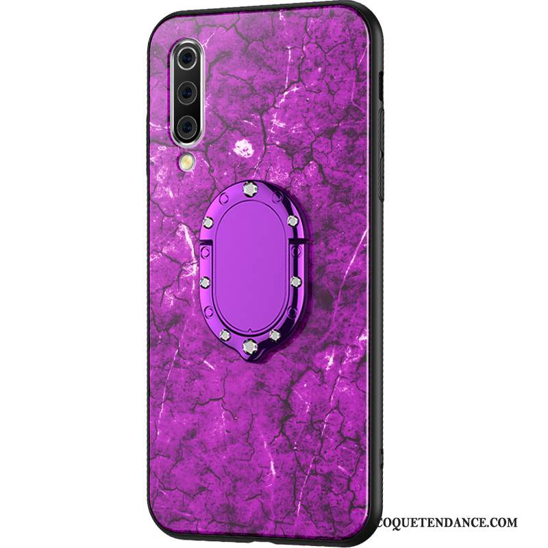 Xiaomi Mi 9 Se Coque Violet Modèle Fleurie Verre Petit De Téléphone