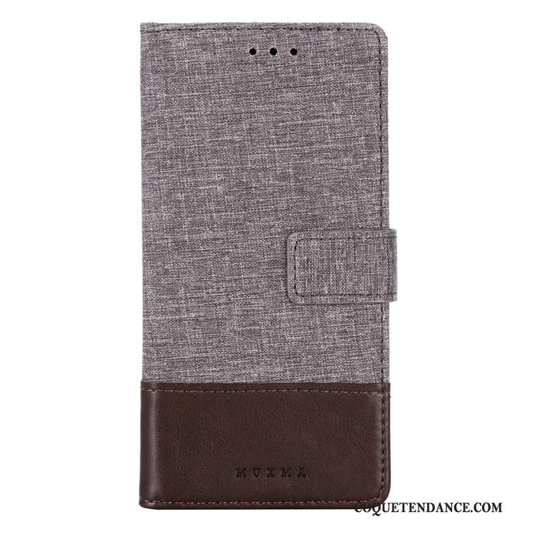 Xiaomi Mi A3 Coque Gris Étui En Cuir Incassable Carte Toile