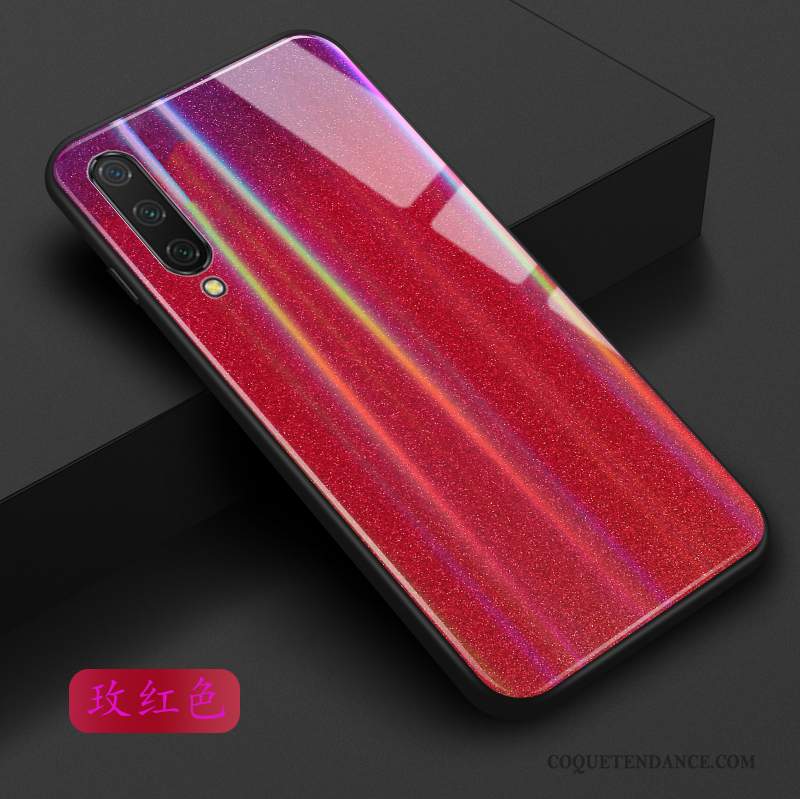 Xiaomi Mi A3 Coque Verre Protection Incassable Étui Rouge