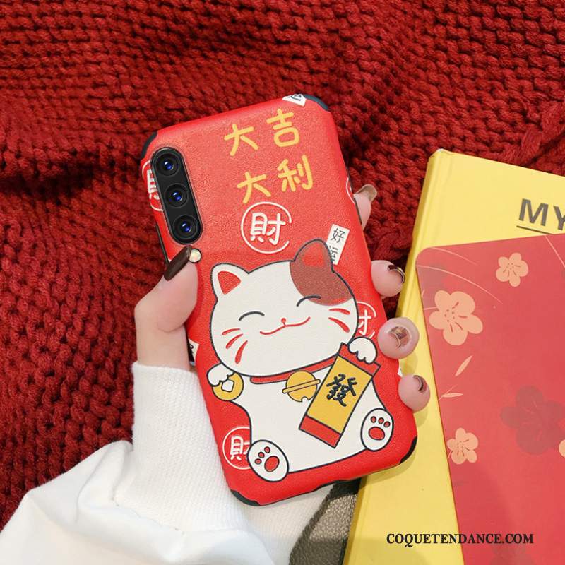 Xiaomi Mi A3 Coque Étui Soie Mulberry De Téléphone Gaufrage Fluide Doux