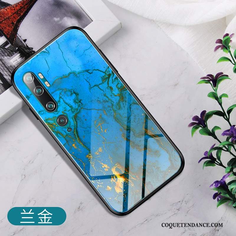 Xiaomi Mi Note 10 Coque Bleu Mode Peinture Membrane Incassable