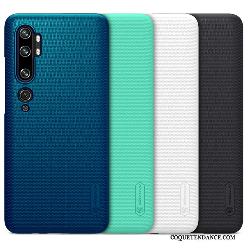Xiaomi Mi Note 10 Coque Délavé En Daim Bleu Petit Or Étui