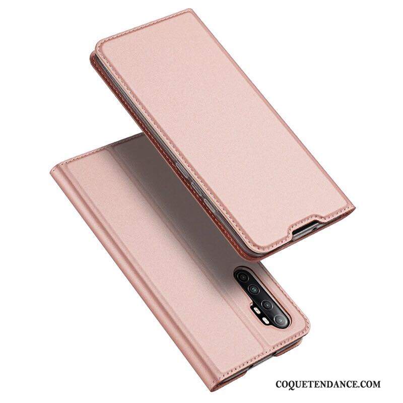 Xiaomi Mi Note 10 Lite Coque Étui En Cuir Petit Rose De Téléphone Business