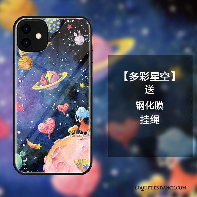 iPhone 11 Coque De Téléphone Amoureux Personnalité Dessin Animé Verre