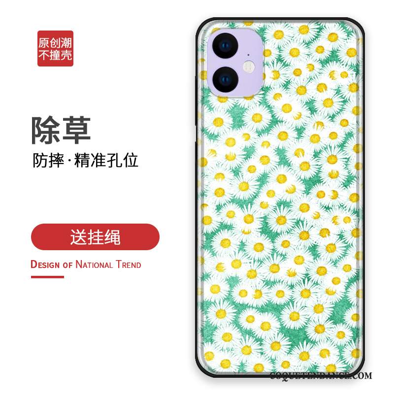 iPhone 11 Coque Incassable Créatif Vert Tout Compris Personnalité