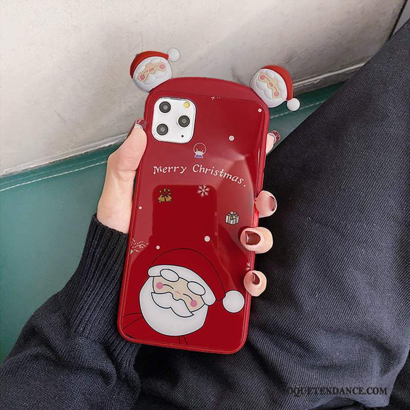 iPhone 11 Pro Coque Dessin Animé De Téléphone Elk Verre Noël