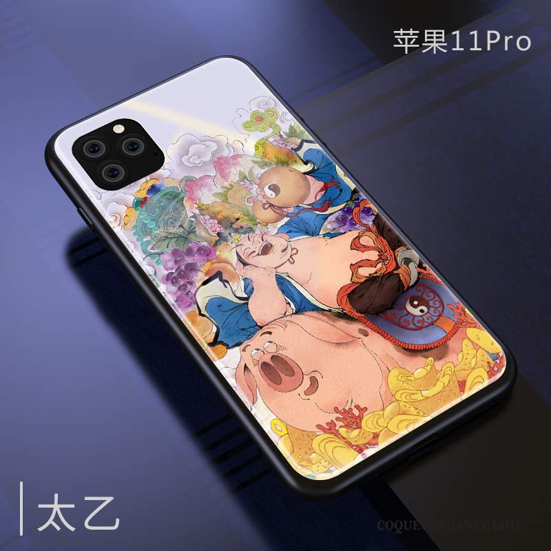 iPhone 11 Pro Coque Style Chinois Marque De Tendance Silicone Étui Nouveau