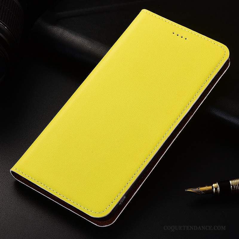 iPhone 11 Pro Coque Étui En Cuir Silicone De Téléphone Protection Jaune