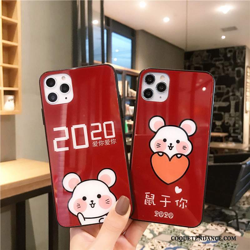 iPhone 11 Pro Max Coque Incassable Amoureux Difficile Rouge Étui