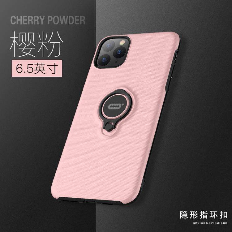 iPhone 11 Pro Max Coque À Bord Rose Support De Téléphone Anneau