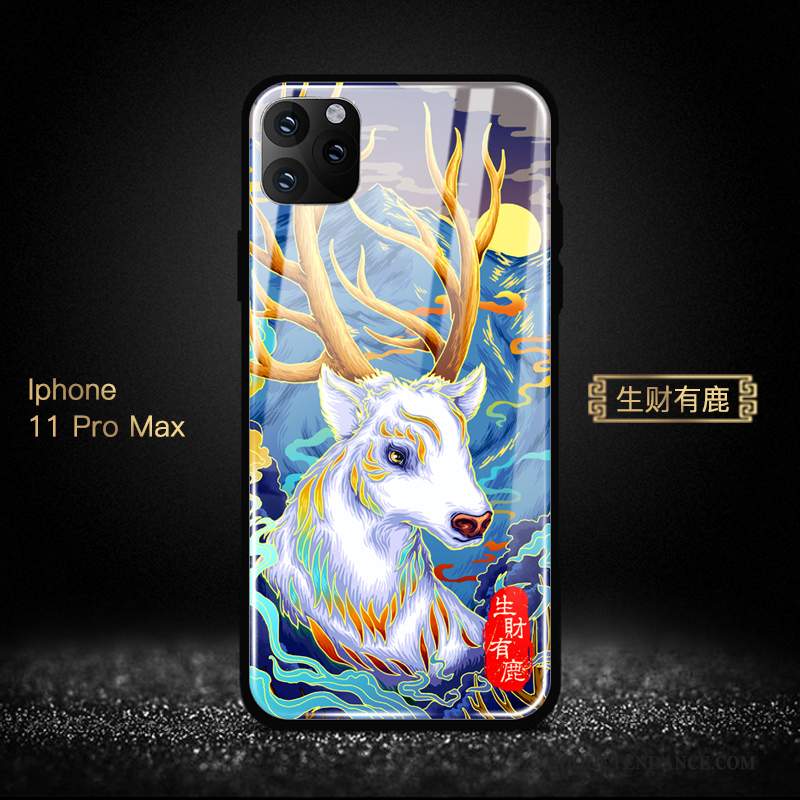 iPhone 11 Pro Max Coque Étui Miroir Nouveau Protection Bleu