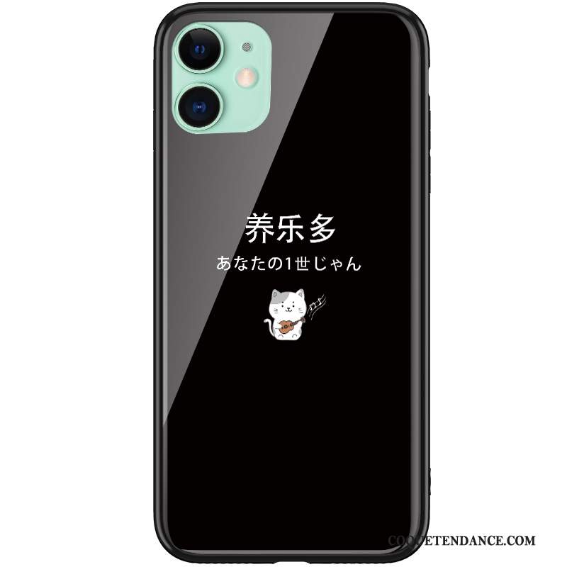 iPhone 12 Mini Coque Simple Chat Amoureux Noir Dessin Animé