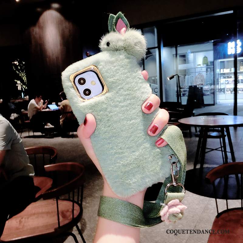iPhone 12 Mini Coque Vert Peluche Lapin De Téléphone Incassable