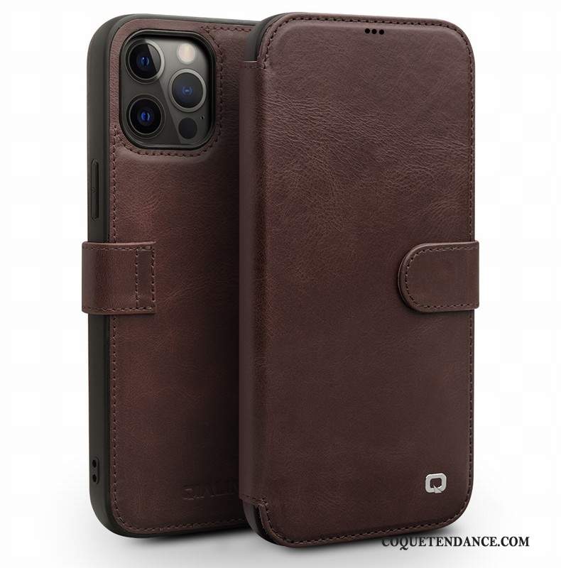 iPhone 12 Pro Coque Cuir Véritable Incassable Luxe Business Tout Compris