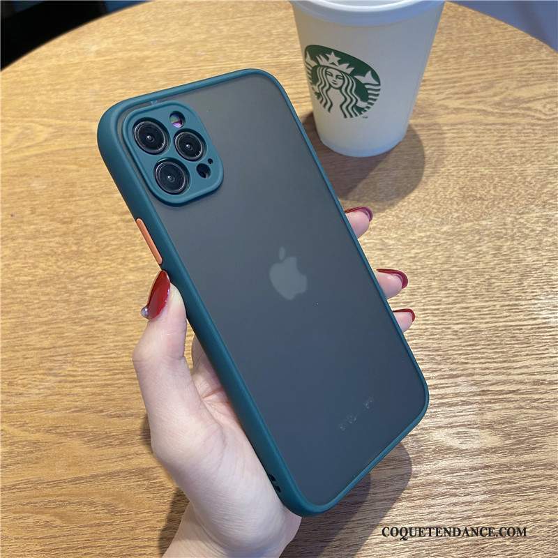 iPhone 12 Pro Coque Incassable Silicone Délavé En Daim Transparent Tout Compris