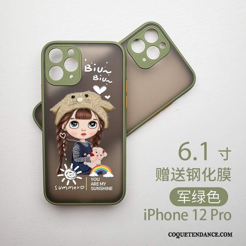 iPhone 12 Pro Coque Pu Incassable De Téléphone Étui