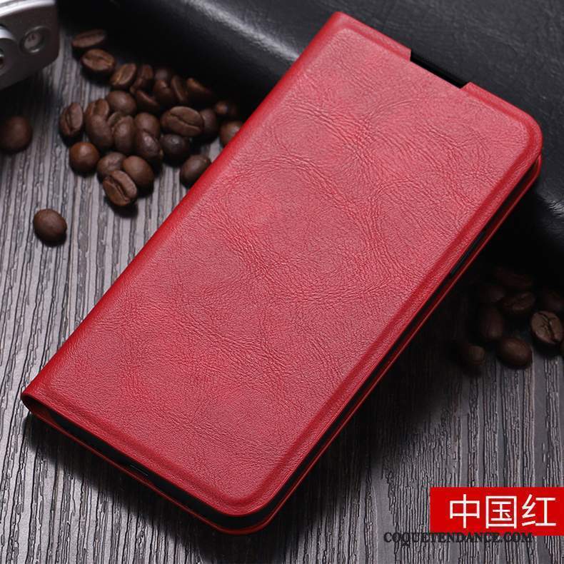 iPhone 12 Pro Max Coque Rouge Créatif Support De Téléphone Étui En Cuir