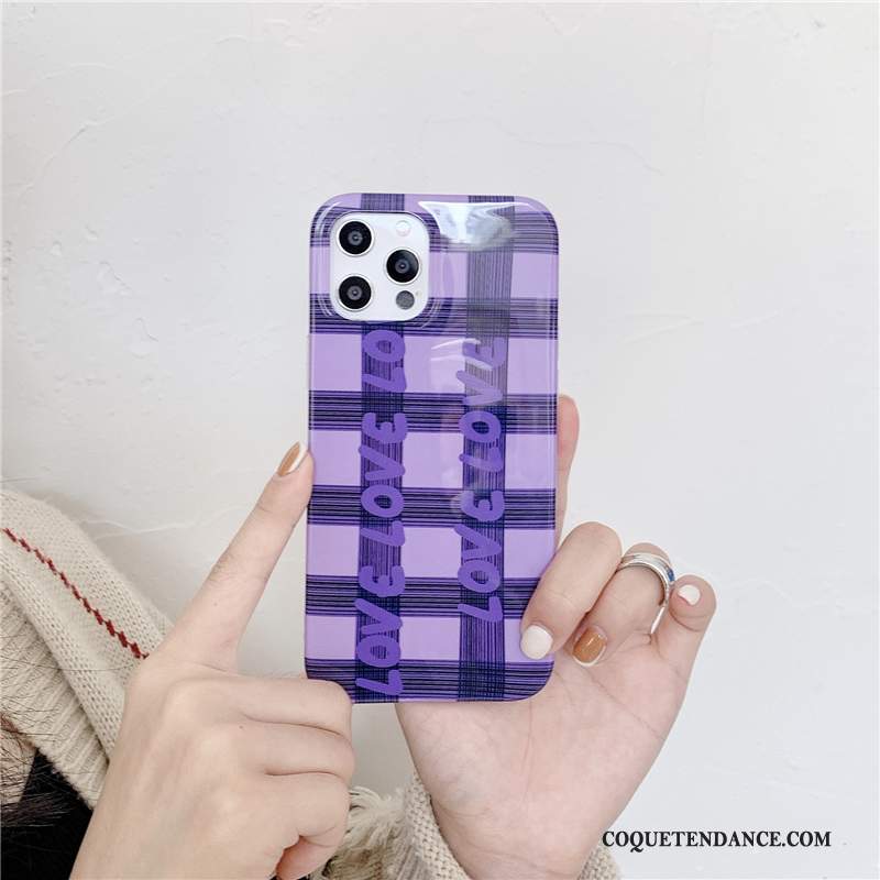 iPhone 12 Pro Max Coque Tendance Étui De Téléphone Protection Violet