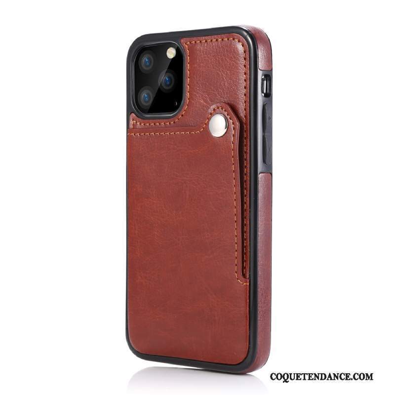 iPhone 12 Pro Max Coque Étui En Cuir Carte De Téléphone