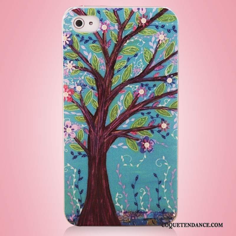 iPhone 4/4s Coque Art Bleu Multicolore Étui