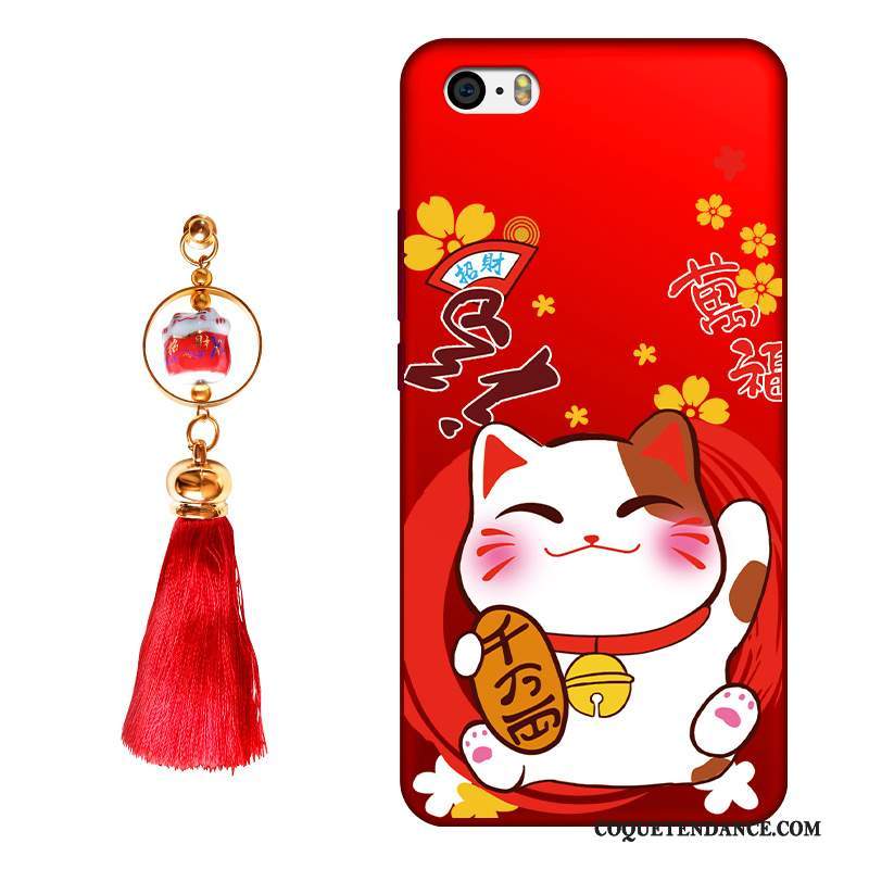 iPhone 4/4s Coque Chat Rouge Protection Étui Fluide Doux