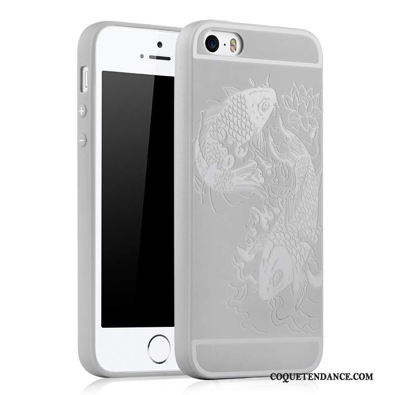 iPhone 5/5s Coque Clair Tendance Étui Gris