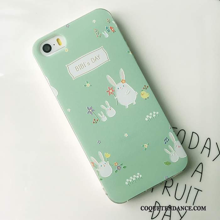 iPhone 5/5s Coque Gaufrage De Téléphone Vert Fluide Doux Ornements Suspendus