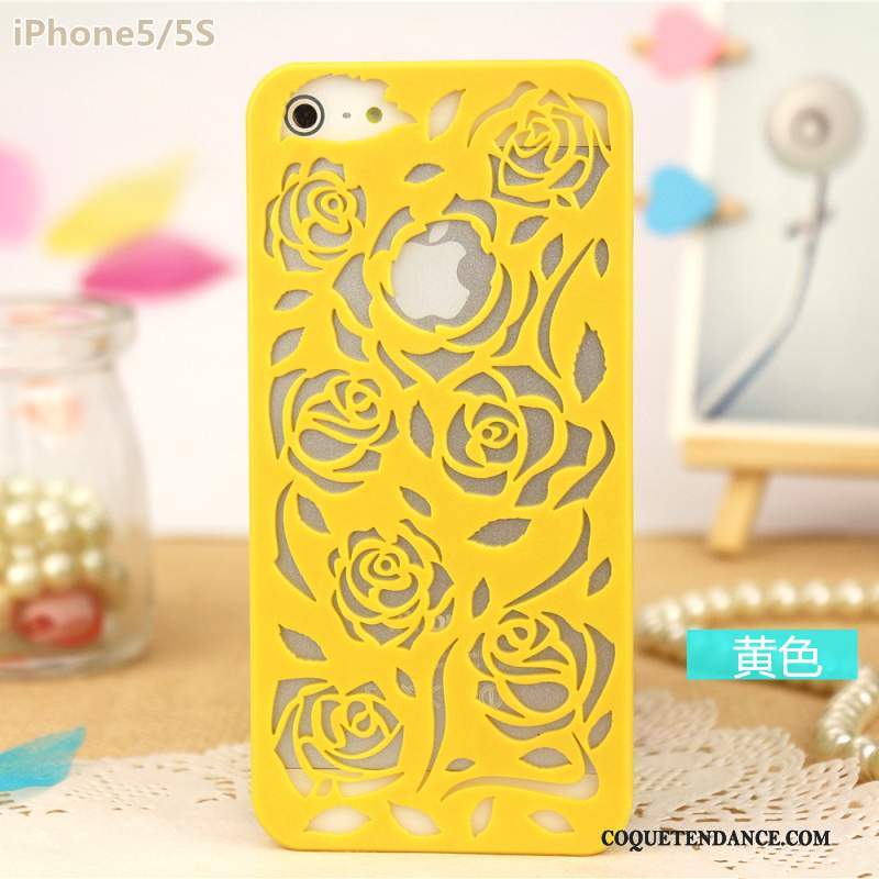 iPhone 5/5s Coque Protection Étui Fleur Sculpté