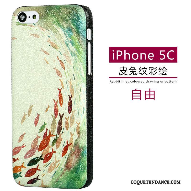 iPhone 5c Coque De Téléphone Dessin Animé Modèle Fleurie Étui Cuir