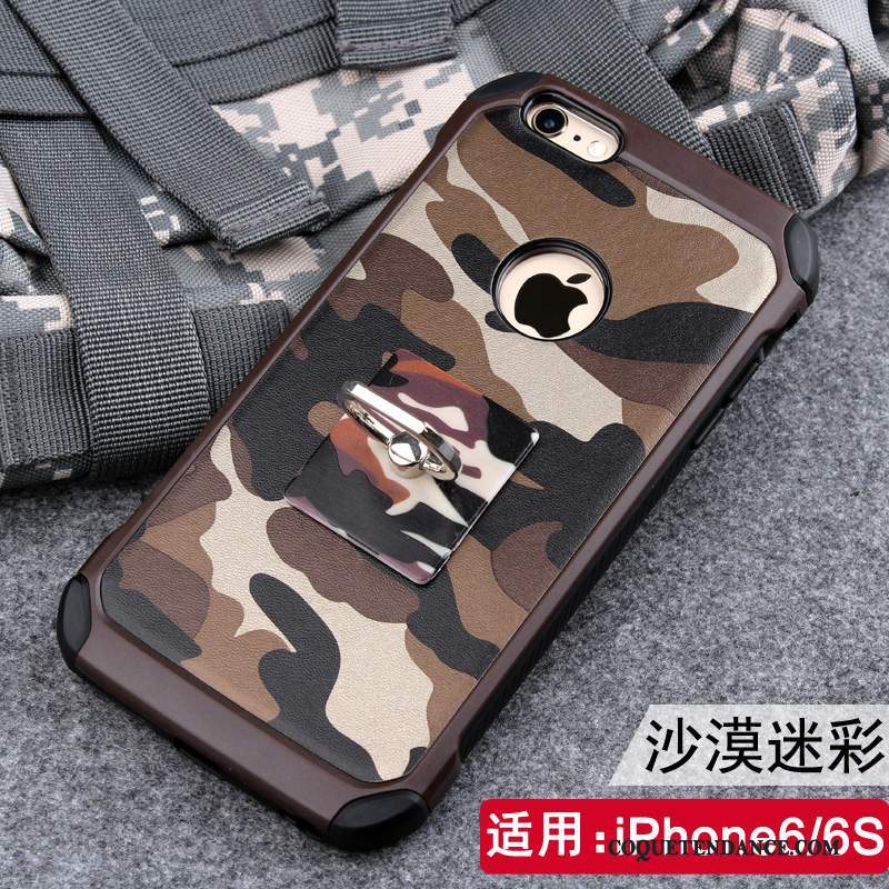 iPhone 6/6s Coque Camouflage Fluide Doux Support Silicone