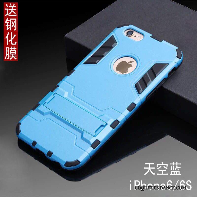 iPhone 6/6s Coque Incassable De Téléphone Fluide Doux Étui Bleu