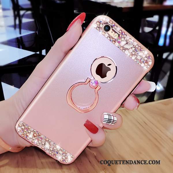 iPhone 6/6s Coque Incassable Strass Luxe Support Rose