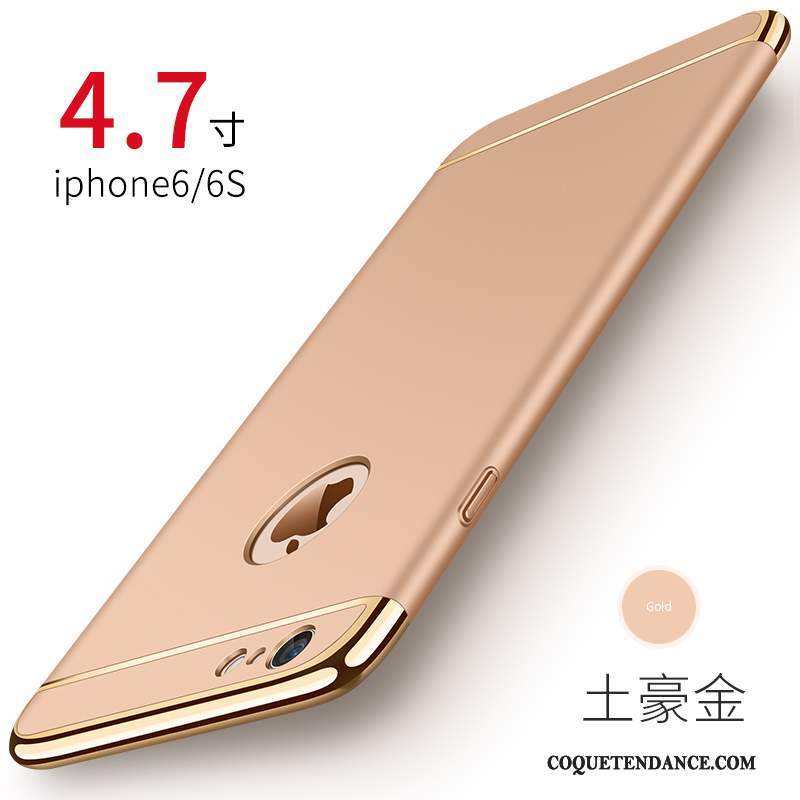 iPhone 6/6s Coque Pu Or Étui De Téléphone Difficile