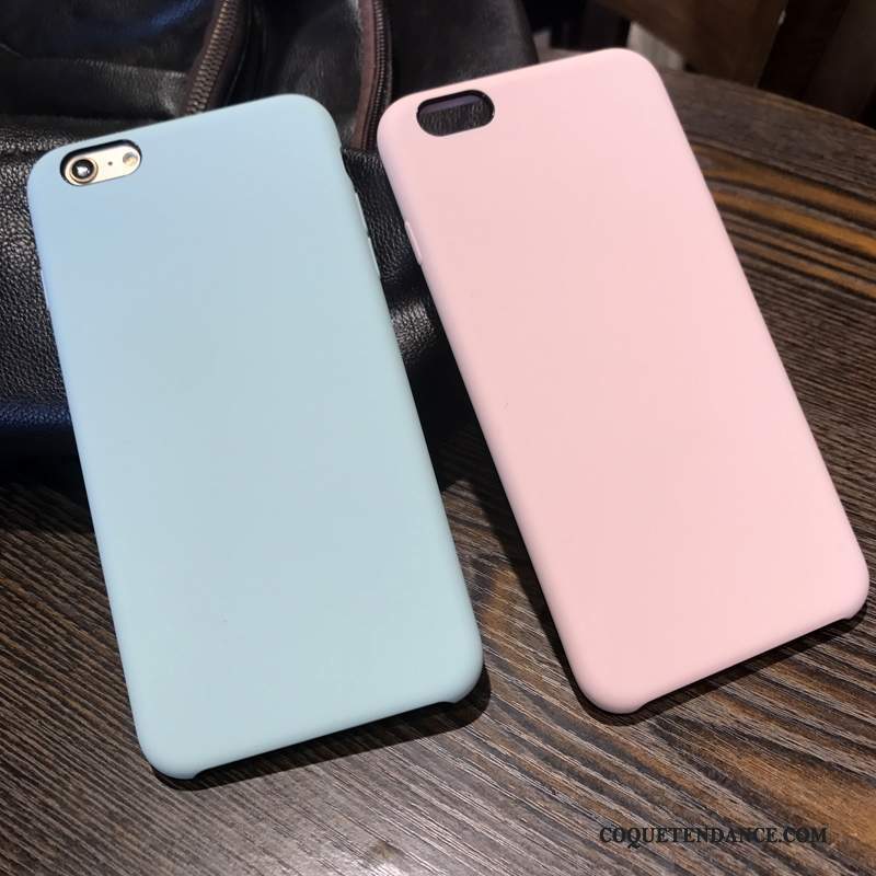 iPhone 6/6s Coque Rose Étui Silicone Bleu