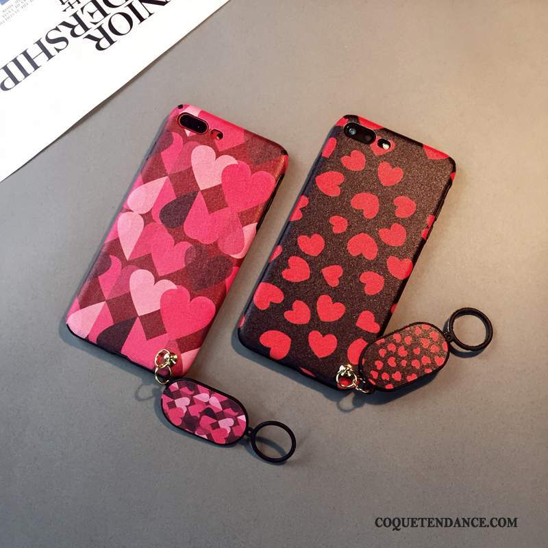 iPhone 6/6s Coque Rouge Incassable Soie Mulberry Cœur Nouveau