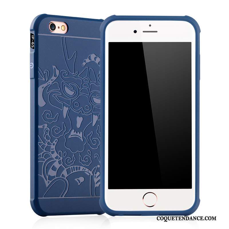 iPhone 6/6s Coque Tout Compris Incassable Silicone Bleu Marin Tendance