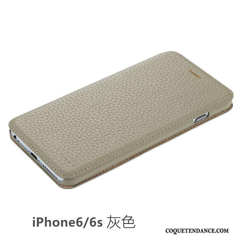 iPhone 6/6s Coque Très Mince Étui En Cuir Gris Protection De Téléphone
