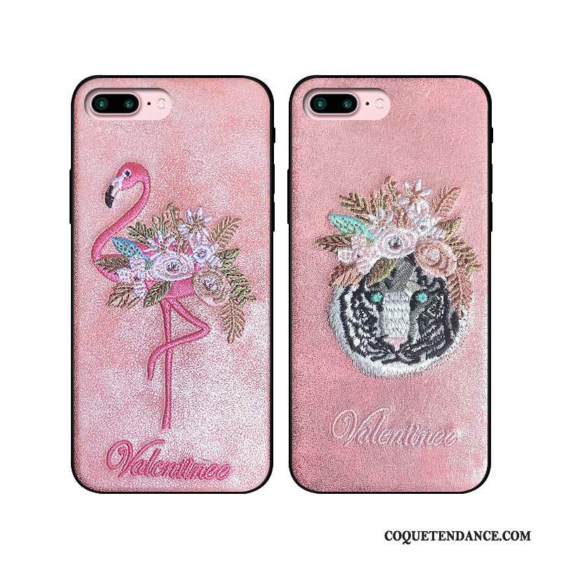 iPhone 6/6s Plus Coque De Téléphone Tout Compris Rose Personnalité Broderie