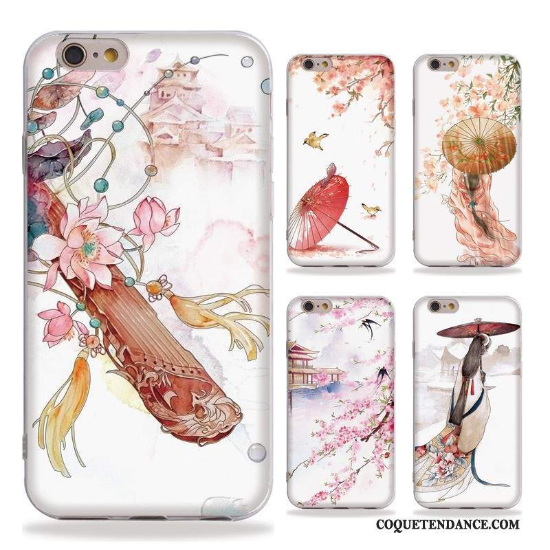 iPhone 6/6s Plus Coque Gaufrage De Téléphone Art Étui Silicone