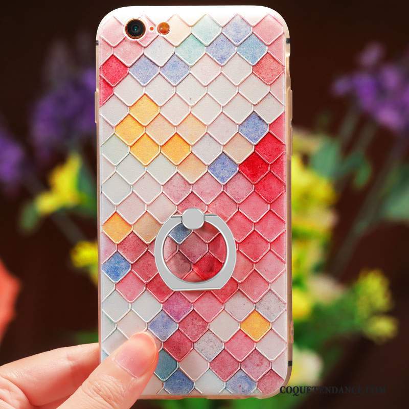 iPhone 6/6s Plus Coque Multicolore De Téléphone Protection Anneau Délavé En Daim