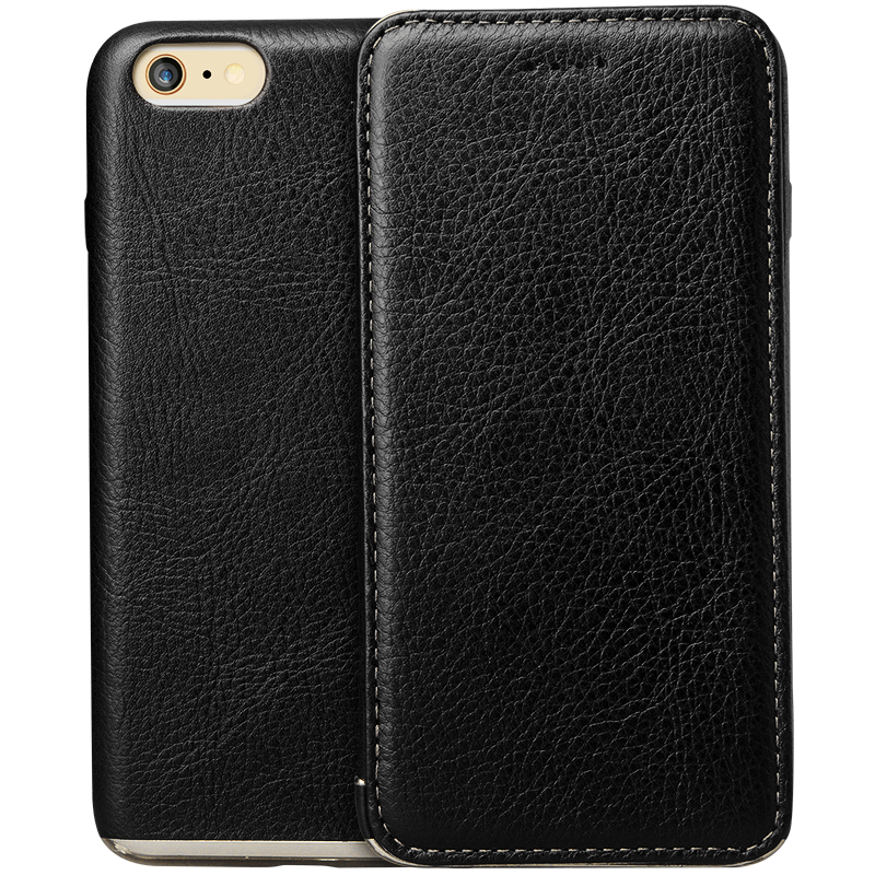 iPhone 6/6s Plus Coque Noir Tout Compris Cuir Véritable Business De Téléphone