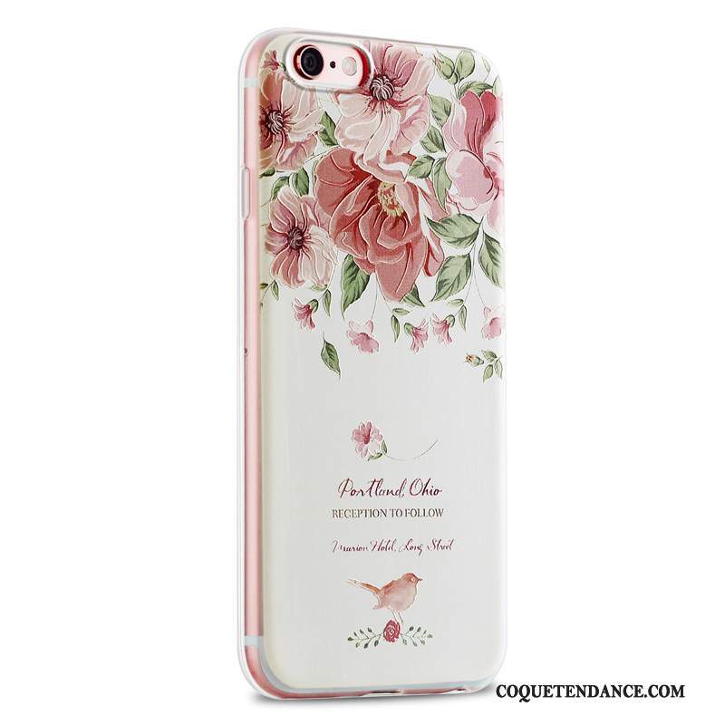 iPhone 6/6s Plus Coque Petit Silicone Pu Étui Rose