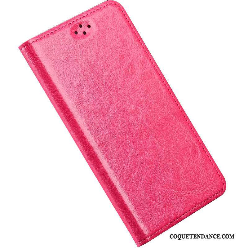 iPhone 6/6s Plus Coque Rouge Cuir Véritable Silicone Protection