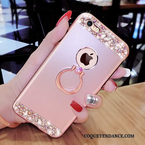 iPhone 6/6s Plus Coque Support Incassable Strass Anneau Rose