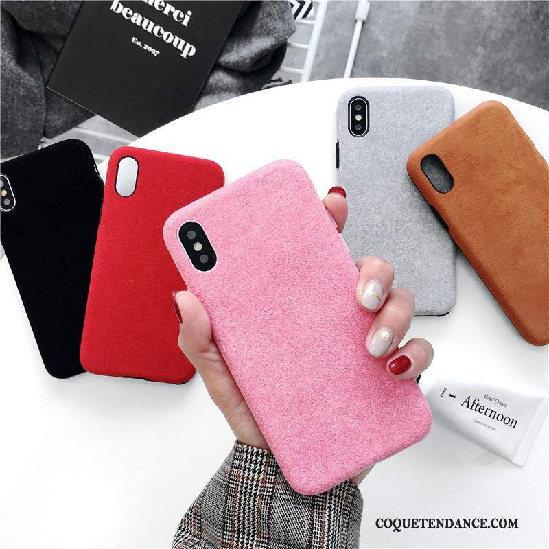 iPhone 6/6s Plus Coque Tout Compris Peluche Multicolore Nouveau Couleur Unie