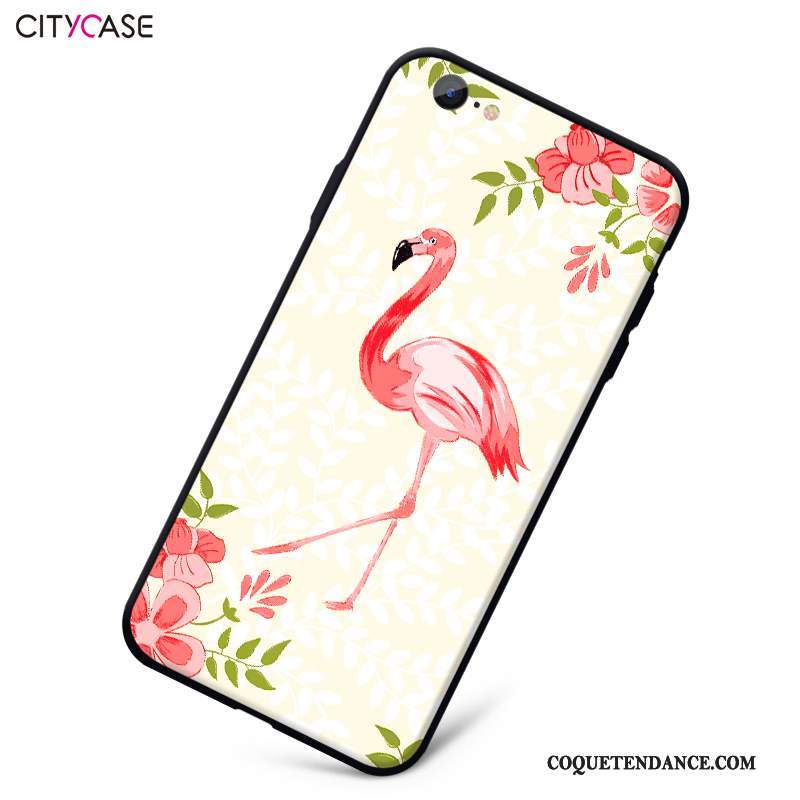 iPhone 6/6s Plus Coque Verre Étui Créatif Tendance Rouge