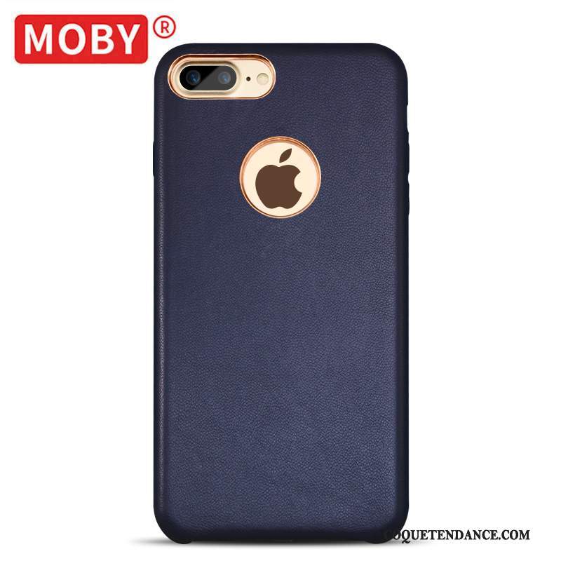 iPhone 7 Coque De Téléphone Marque De Tendance Étui Bleu Marin Luxe