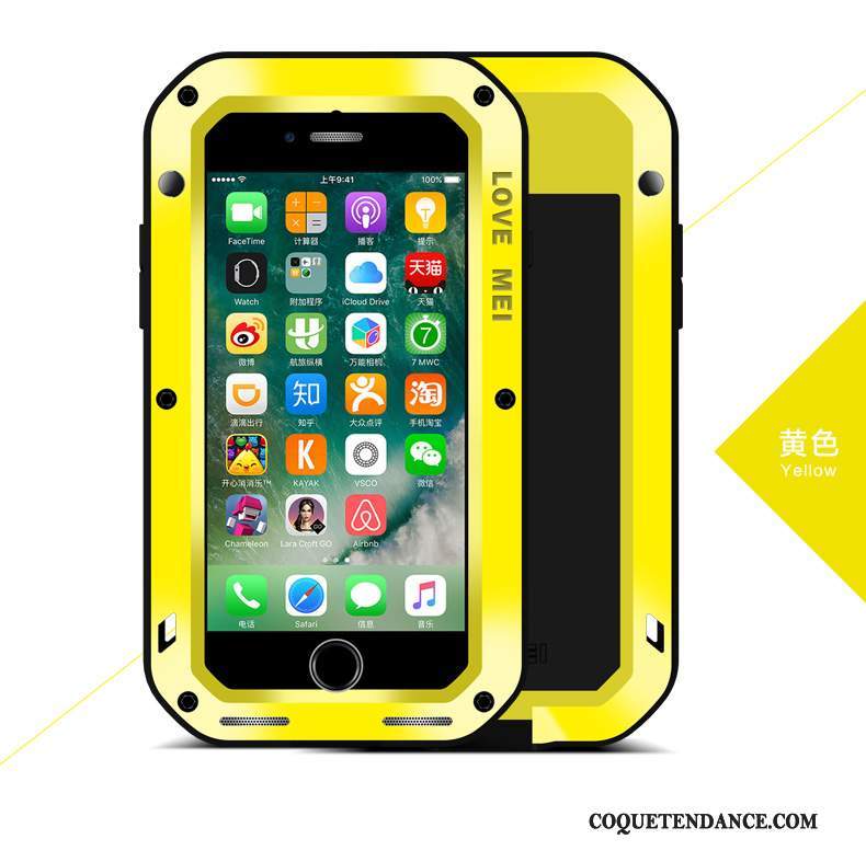 iPhone 7 Coque Décompression Outdoor Trois Défenses Jaune Protection