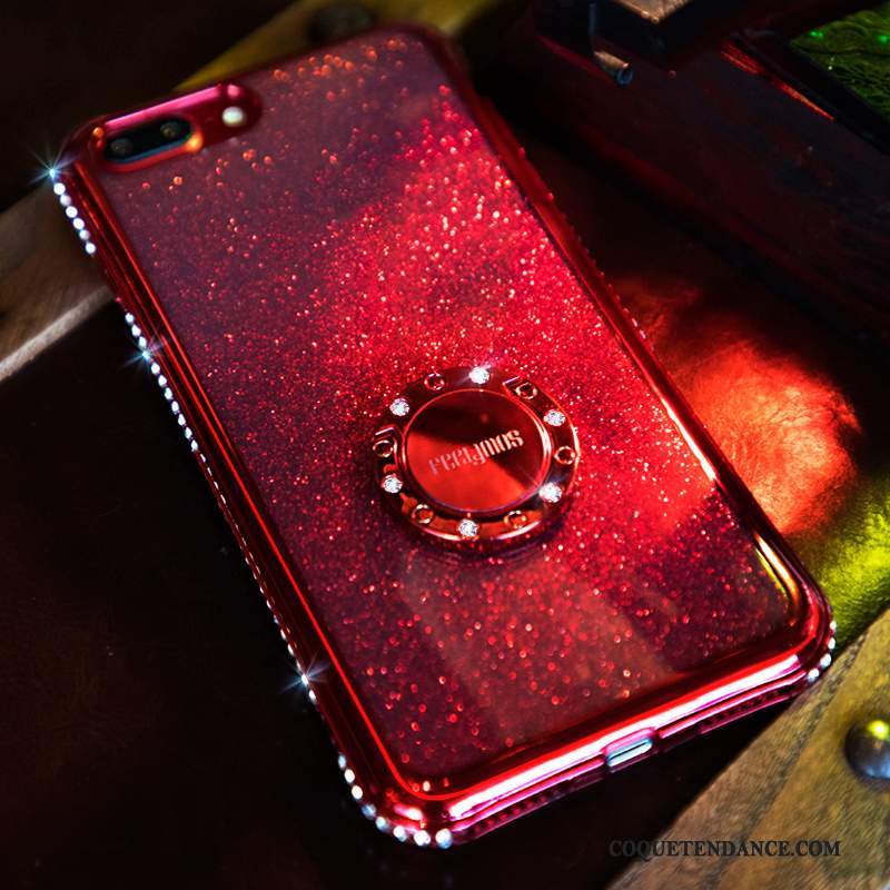 iPhone 7 Coque Marque De Tendance Strass Élégant Rouge Incassable