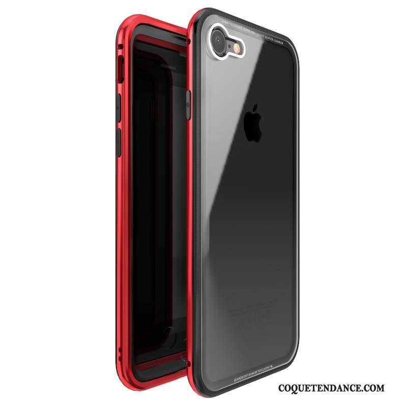 iPhone 7 Coque Métal Incassable Rouge Étui De Téléphone